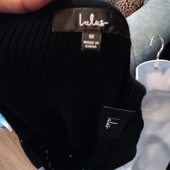 Lulus Adorable Motivation Black Ribbed Ribbon Sweater Mini Dress - Picture 6 of 6